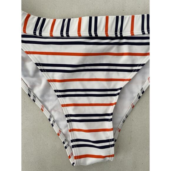 Cupshe Swim Bikini Bottom Multicolor Striped Swimwear - Picture 3 of 8